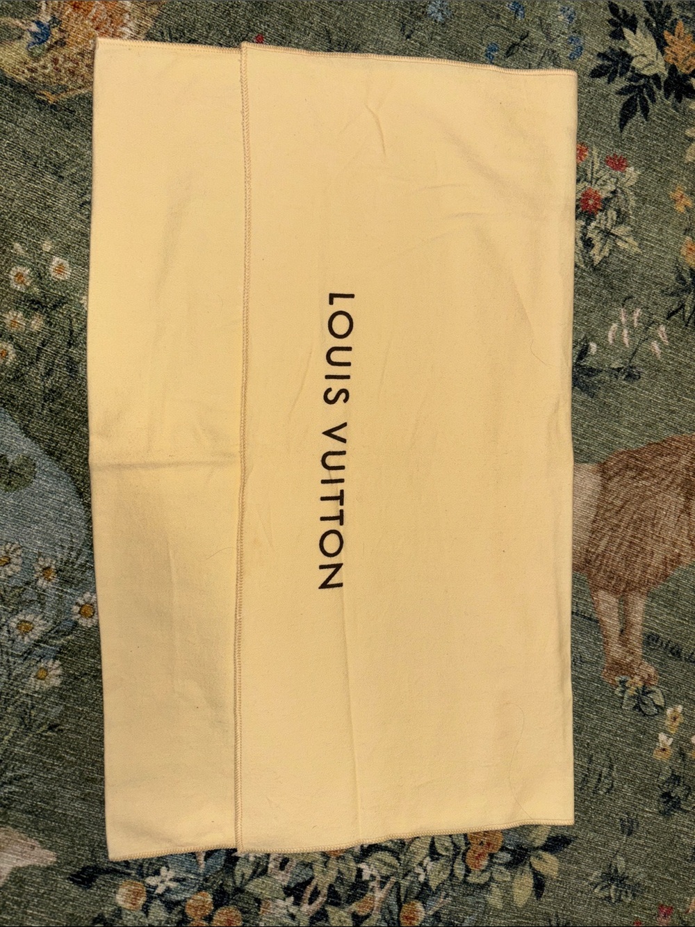 Louis Vuitton Cream Logo Dust Bag
